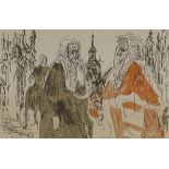 Feliks Topolski, pair of prints, scenes at Westminster Law Courts, signed in pencil, from editions