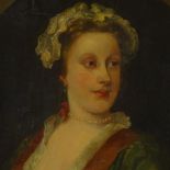 After William Hogarth, 19th century oil on canvas, portrait of Lavinia Duchess of Bolton, 30" x 24",