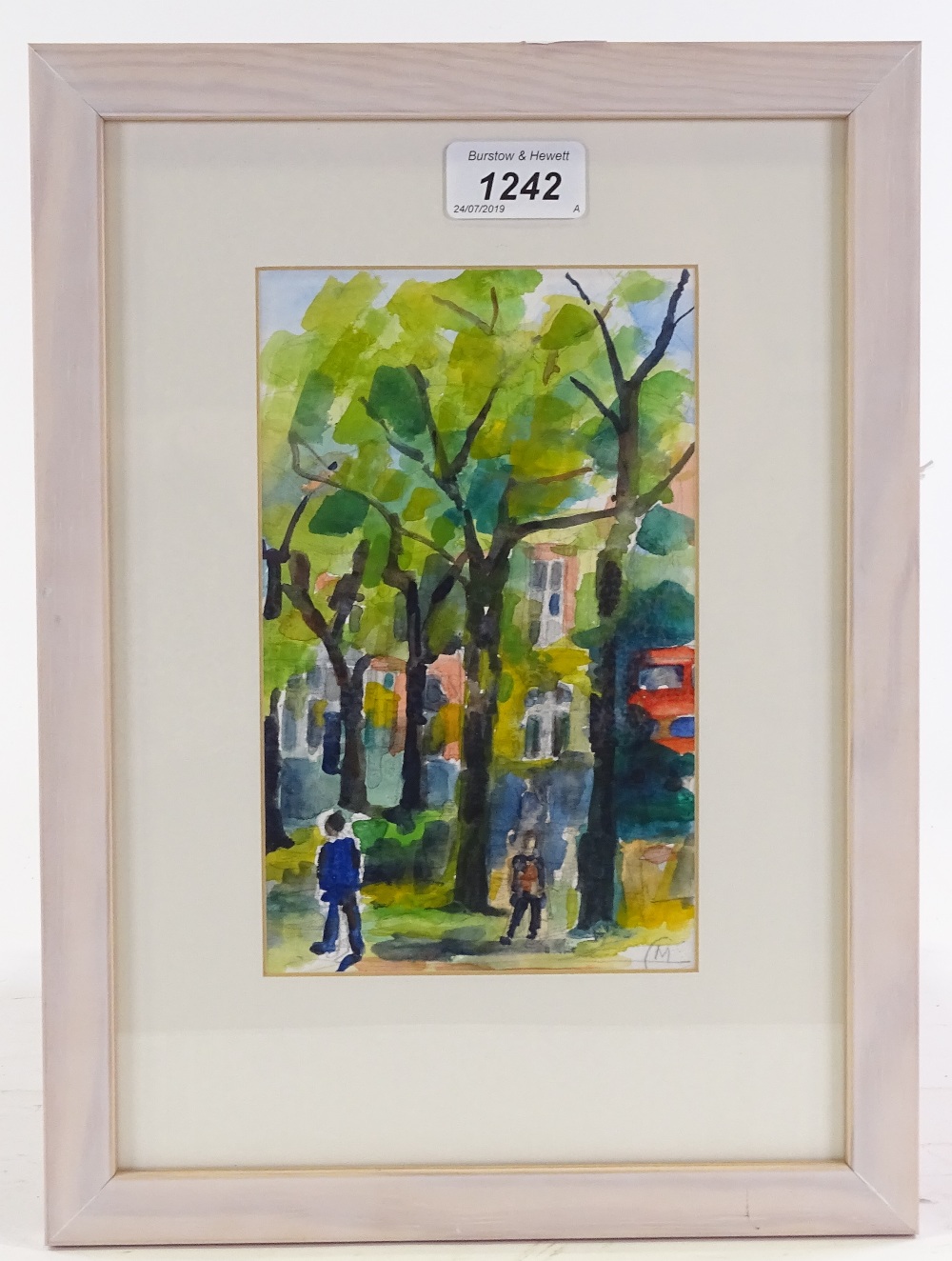 Maureen Connett, watercolour, Bloomsbury London, 8" x 5", framed - Image 2 of 4