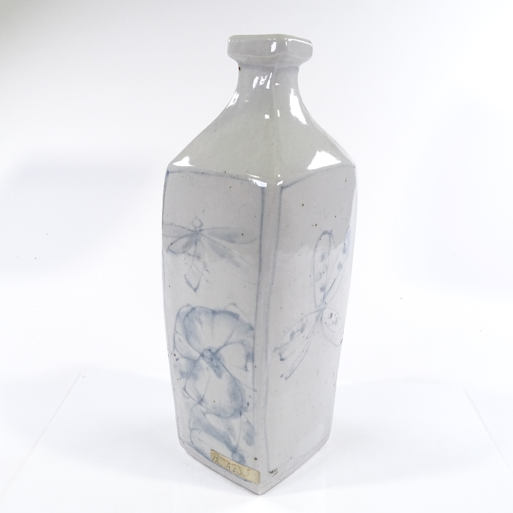 Andrew Walford (South Africa - born 1942), a large white glaze square-section narrow-necked vase, - Image 2 of 3