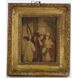 19th century watercolour, blind beggar of Bethnal Green, unsigned, 8" x 6", framed