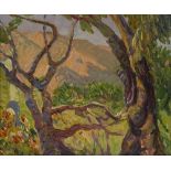 Kenneth Washburn (American), oil on board, San Carlos California, inscribed verso, 10" x 12", framed