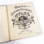 Cram's Atlas of Colorado and the World, published 1909, with War Department censor stamps, from