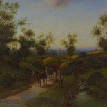 H Buttler, a pair of 19th century oils on canvas, rural landscapes, signed and dated 1901, 16" x