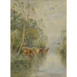Henry Kinnaird (1880 - 1908), pair of watercolours, rural landscapes, 8" x 5.5", framed