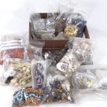 Ex-jeweller stock - a large quantity of various jewellery, stones, watch parts, frames, beads,