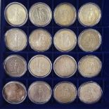 16 Chinese silver dollar coins