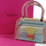 An Escada multi-colour suede handbag, boxed