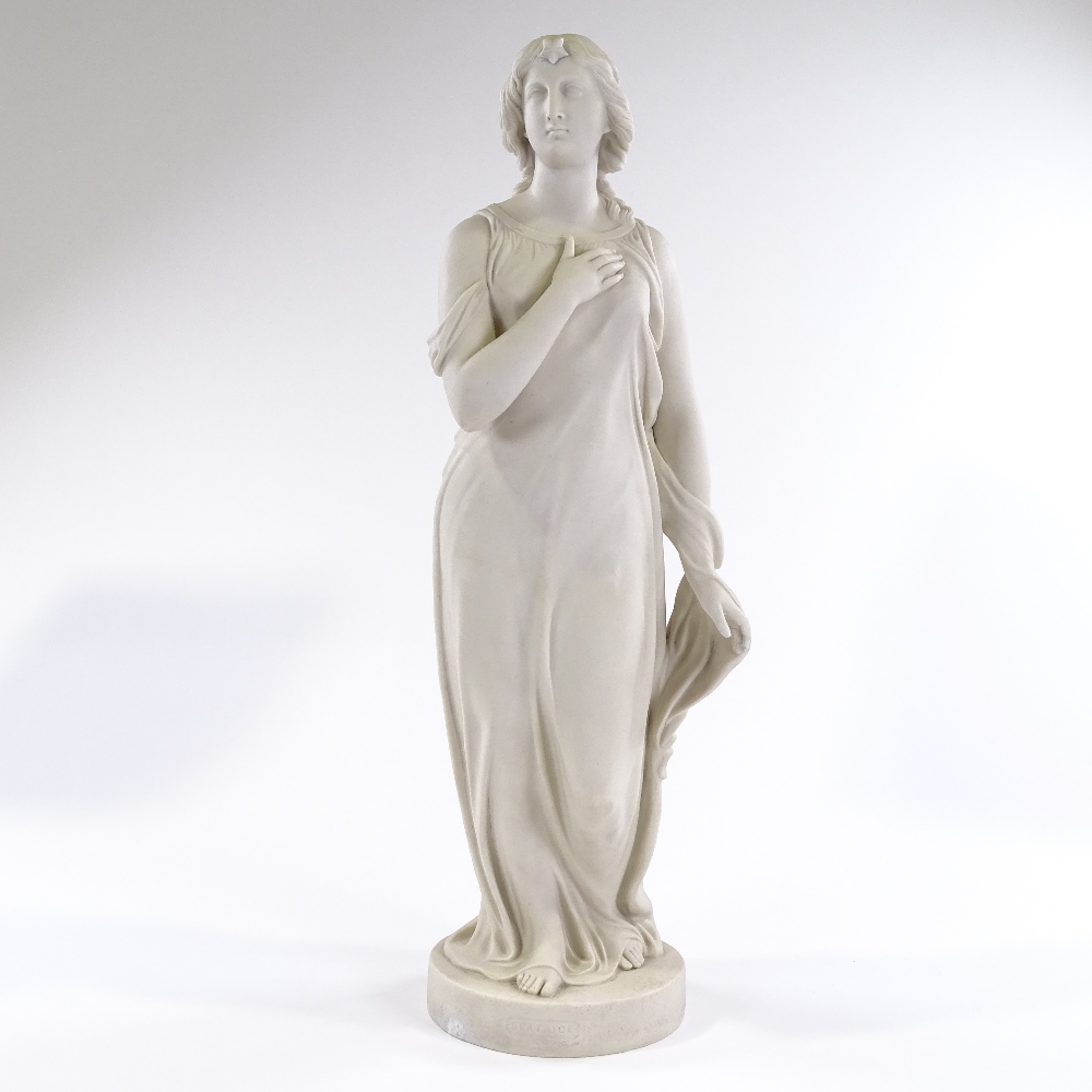 A Copeland Parian porcelain figure of Beatrice, height 55cm - Image 2 of 6