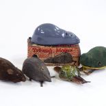 A group of clockwork and toy animals, including an animated toy turban snail of Arabia 1916 (5)