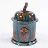 Walter Keeler (British born 1942), a Wealden glaze dome-top storage jar, height 13cm, good