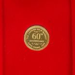 A 22ct gold commemorative medallion, 60th Anniversary of the London Gold Fixings 1979, 4g, and