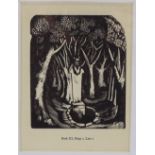 John Nash (1893 - 1977), 3 wood engravings, Ovid's elegies 1925, image 4.5" x 4", in common frame