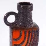 A large West German rough glaze pottery vase, height 50cm