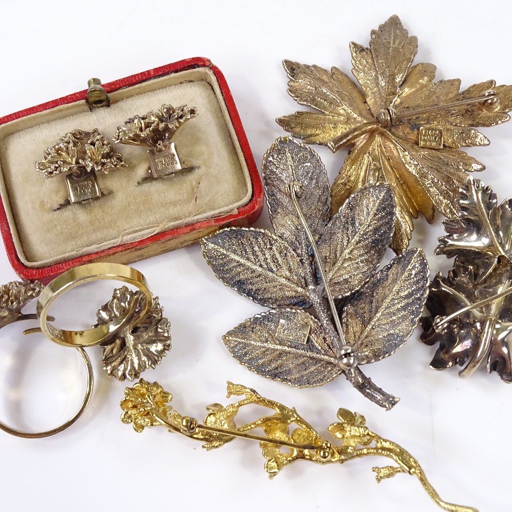 Various silver-gilt jewellery, including some by Flora Danica (7) - Image 5 of 5