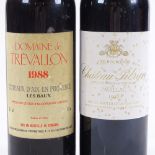 1 bottle of Chateau Priban Cru Bourgeois Pauillac 1999, and a bottle of Domaine de Trevallon