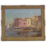 Noel Bligh, oil on board, St Tropez, signed verso, 14" x 17.5", framed