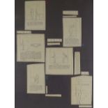 J Redwood, collage, architectural study, 1953, framed, overall dimensions 36" x 26"