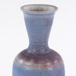 A blue/burgundy crystalline glaze Studio pottery/porcelain vase, manner of Mary Rich, height 29cm