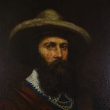 19th century oil on canvas, portrait of a gentleman, unsigned, relined and apparently inscribed