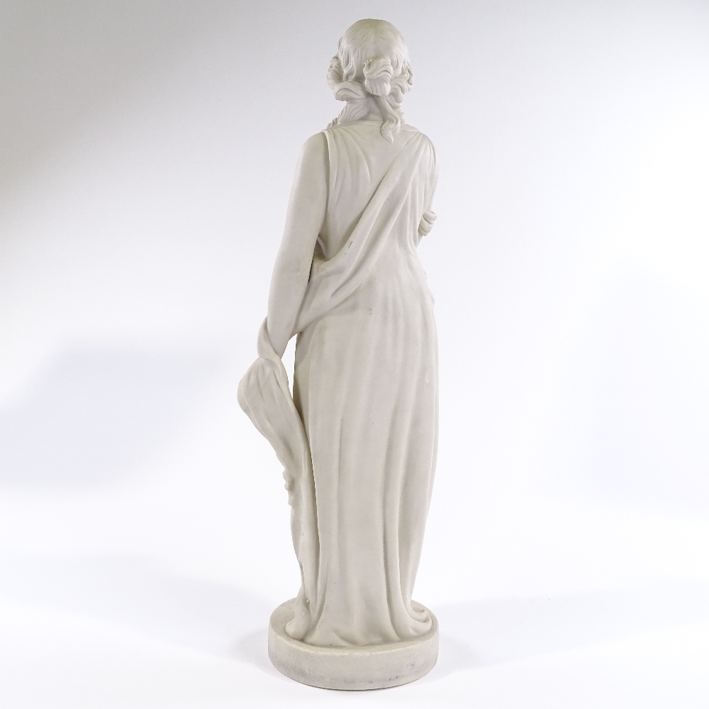 A Copeland Parian porcelain figure of Beatrice, height 55cm - Image 3 of 6