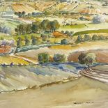 Sevilla Saez (born 1922), folder of watercolours, Continental landscapes, 20" x 25" (7)