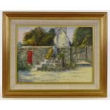 Pamela Hughes, 3 oils on canvas, country scenes, largest 12" x 16", framed (3)