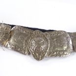 An Indian white metal belt