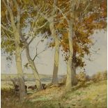 WITHDRAWN Tatton Winter RBA (1855 - 1928), watercolour, cattle shading under the trees, signed