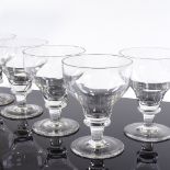A set of 6 early 20th century glasses, diameter 11cm, height 15cm