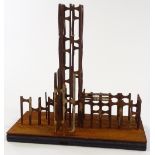 David Grossman, a welded metal abstract sculpture, circa 1960s, length 13.5", height 13.5"