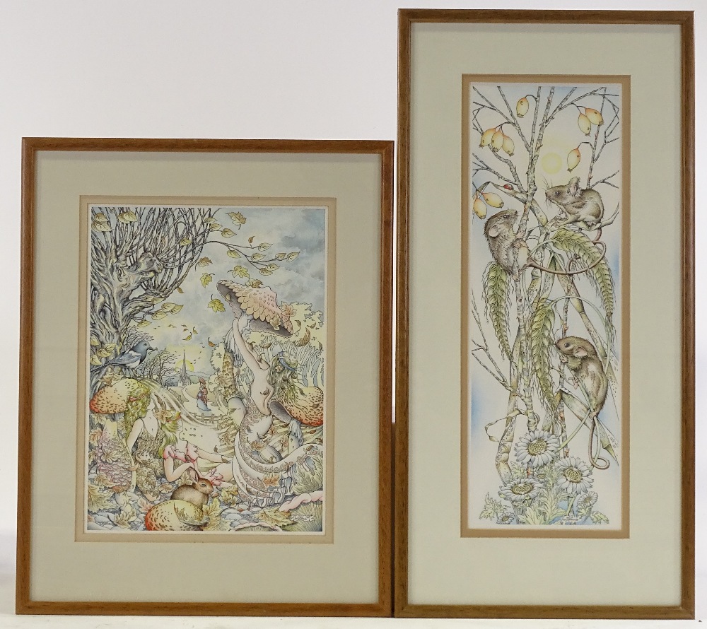 Ivor Robards, 3 watercolours, fairy tale illustrations, framed (3) - Image 3 of 4