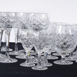 A suite of Royal Brierley cut-glass drinking glasses (36)