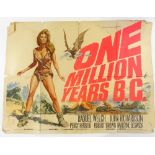 One Million Years B.C., original Quad film poster, 40" x 30", folded, from the Curzon Cinema St