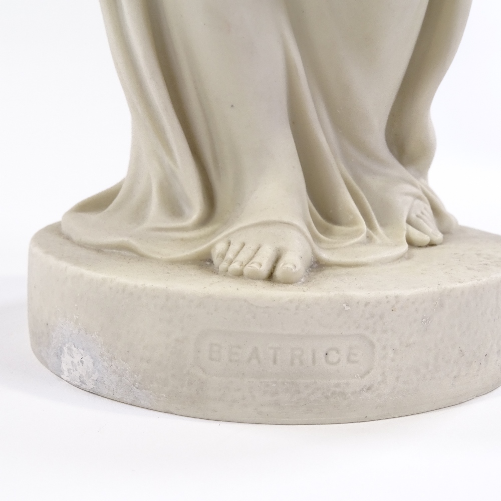 A Copeland Parian porcelain figure of Beatrice, height 55cm - Image 5 of 6