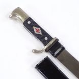 A German scout knife, original metal scabbard, length 21cm