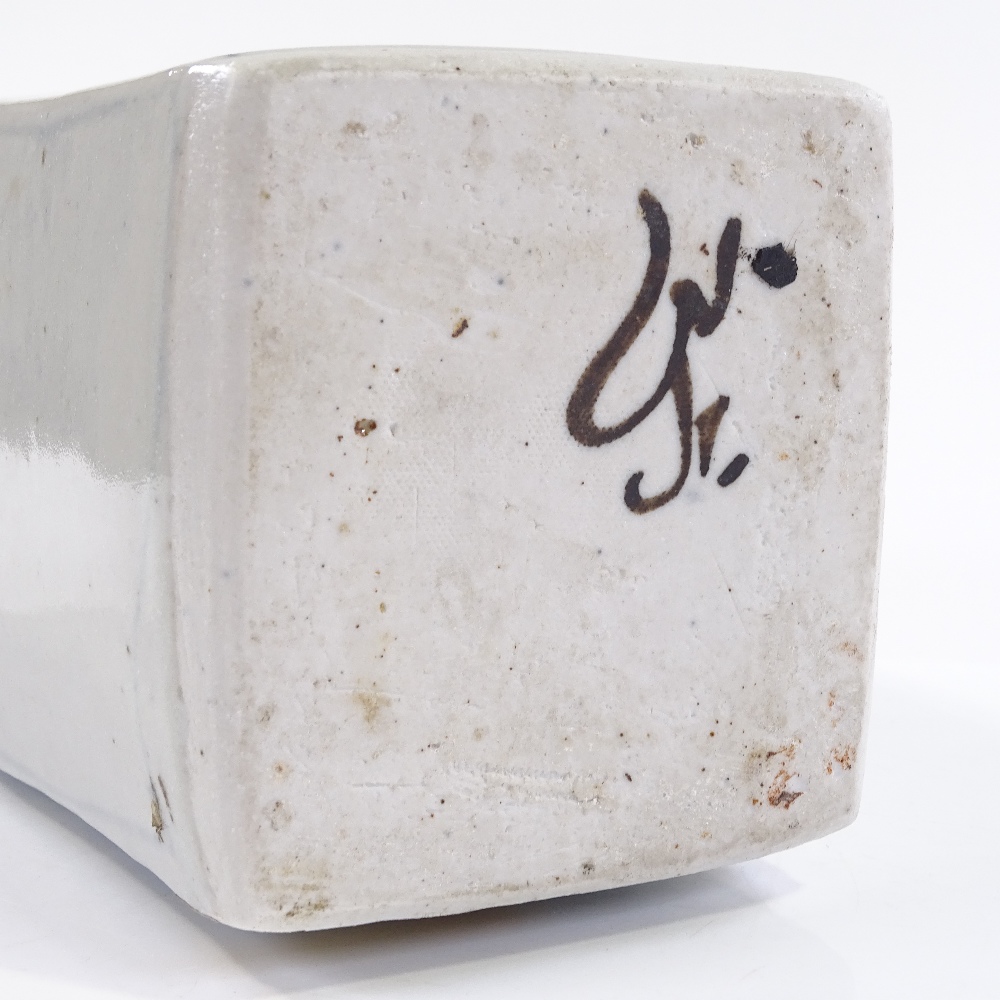 Andrew Walford (South Africa - born 1942), a large white glaze square-section narrow-necked vase, - Image 3 of 3