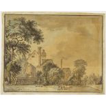 Circle of Paul Sandby, 2 18th century watercolours, in Windsor Park Charlton, unsigned, 5" x 6.5",