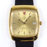 OMEGA - a stainless steel and gold plated electronic F300Hz chronometer wristwatch, champagne dial