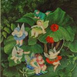 WITHDRAWN Beryl Cook, colour print, fairies, signed in pencil, published by Alexander Gallery...