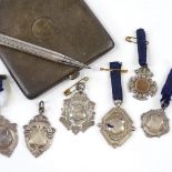 Various silverware, including cigarette case, medals etc, 4.1oz weighable