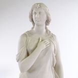 A Copeland Parian porcelain figure of Beatrice, height 55cm