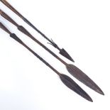 2 African hunting spears, and a fishing spear (3)