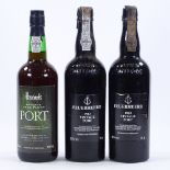 2 bottles of Feuerheerd 1983 Vintage Port, and 1 bottle of Harrods Reserve Tawny Port (3)