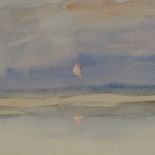 Hercules Brabazon Brabazon (1821 - 1906), watercolour, sunset landscape, signed with monogram, 7"