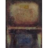 Margrite Westervaarder (born 1945), pair of mixed media paintings, abstract compositions, signed