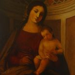 17th/18th century Russian School, oil on canvas, portrait of the Madonna and infant Christ,