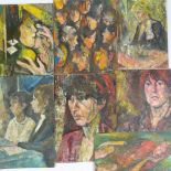 James McLernon (Irish 1935 - 2012), a group of oil paintings, mainly portrait studies, largest 15" x