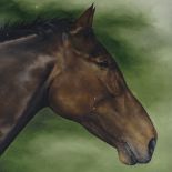 Caroline Manning, oil on canvas, portrait of a horse, 20" x 16", framed