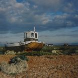 Chris Shore, 2 photographs, scenes at Dungeness, image 12.5" x 9", framed